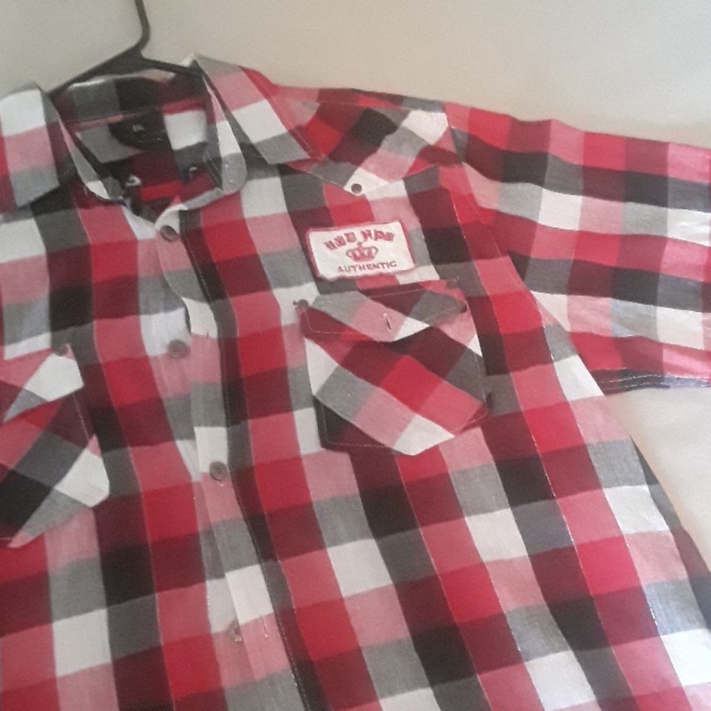Red ape button down shirt